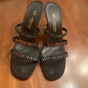 St John made in Italy sequin sandals
